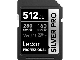 LEXAR SDcard 512GB Silver PRO SDXC UHS-II 512GB W 160MB/s R 280MB/s LSDSIPR512G-BNNNG